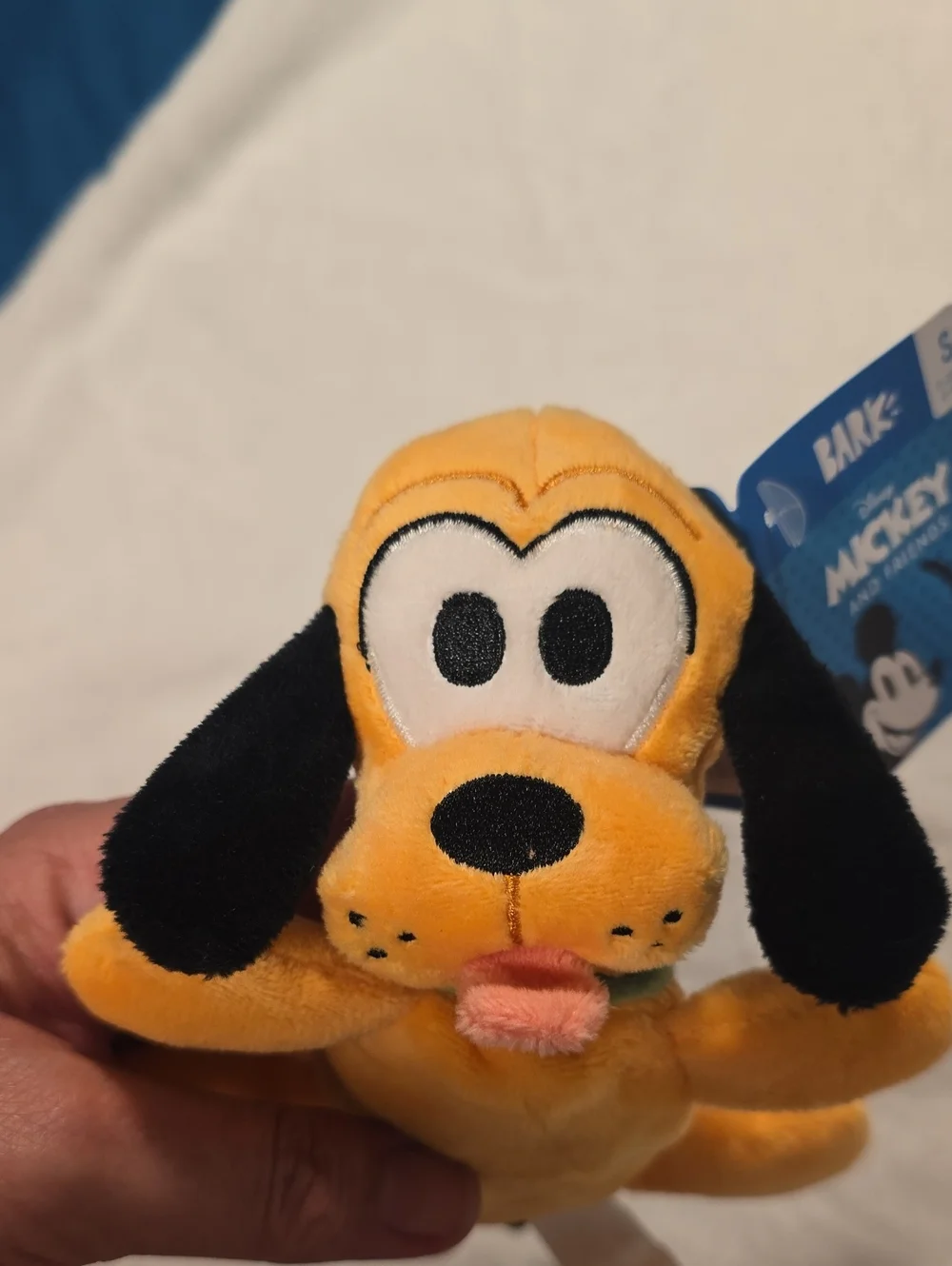 Bark Disneys Pluto  Orange & Black Plush Dog Toy Size Small 0-20 Pounds NWT